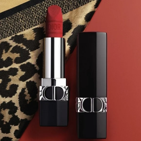 DIOR  Rouge Dior Refillable Lipstick 999 Velvet, Full Size. NWOB. - Picture 3 of 12